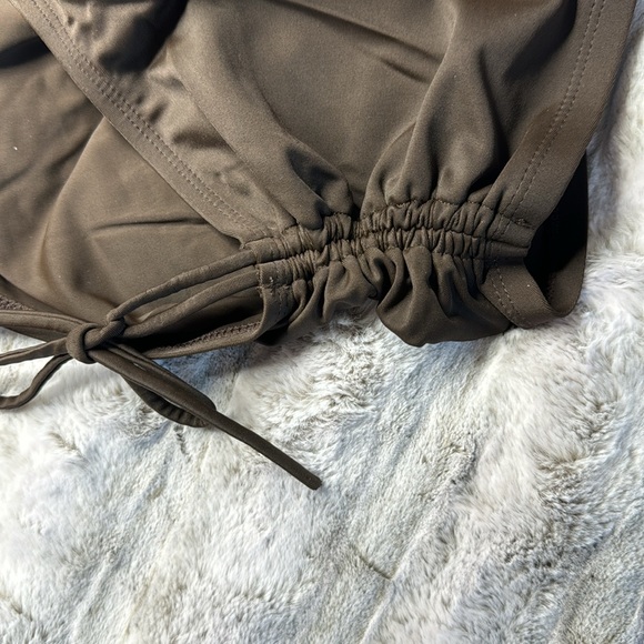 Brown tummy control swim bottoms size 20w - Picture 5 of 9